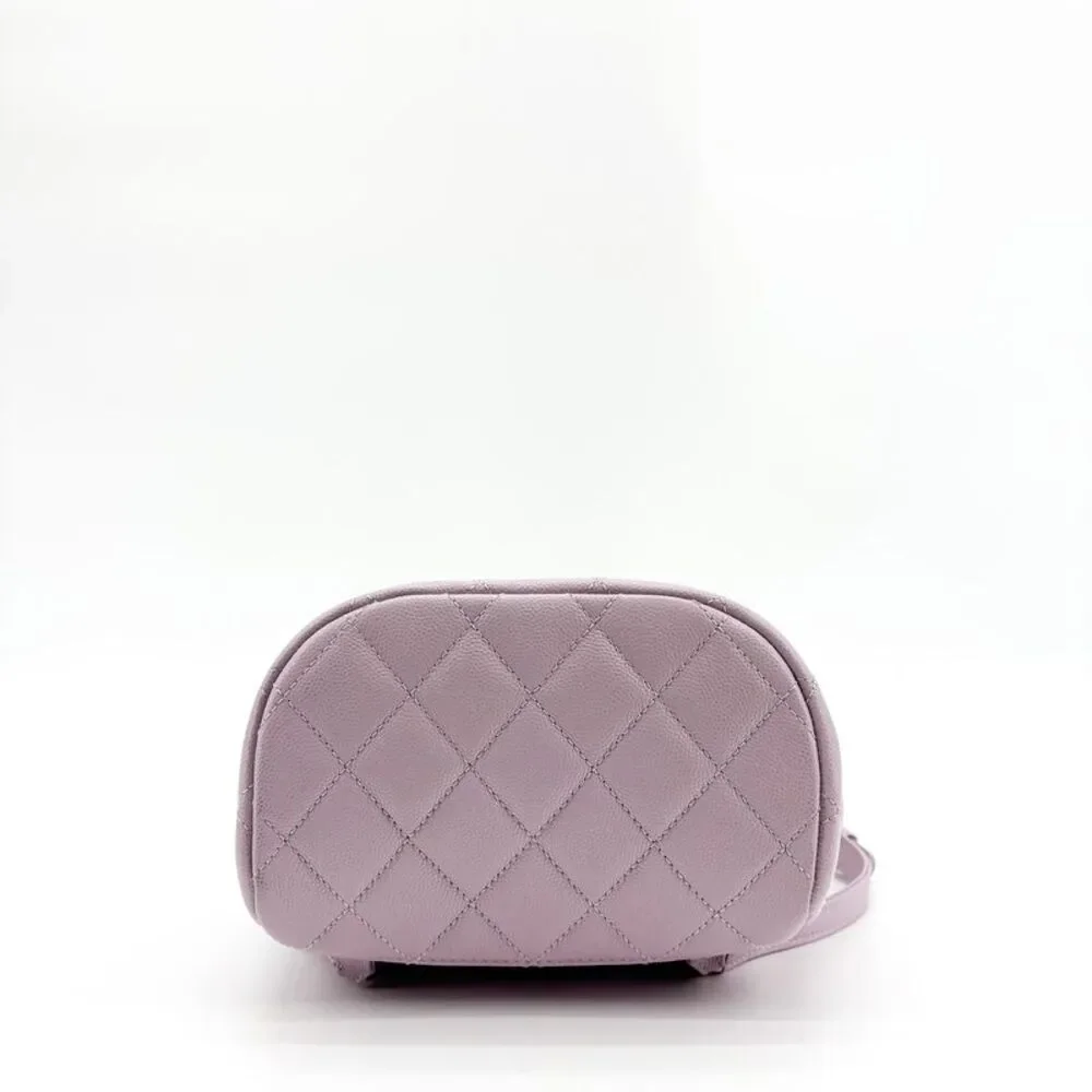 Chanel Dumas Backpack Small Caviar Lilac Gold Hardware